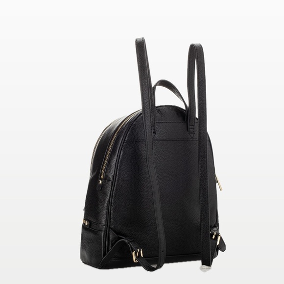 Michael Kors Rhea Zip Medium Leather Backpack, Black - Picture 4 of 7